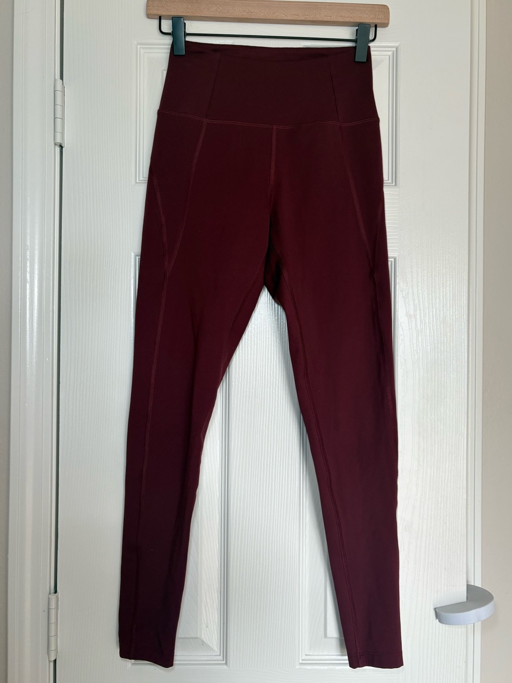 Girlfriend Collective Compressive High Rise Pocket Leggings Wine Burgundy Small